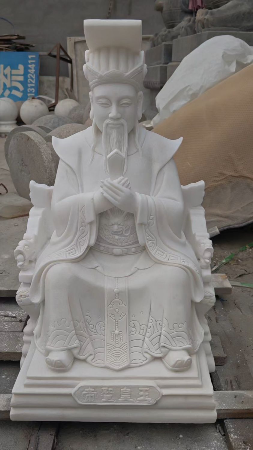 天然汉白玉人物雕像