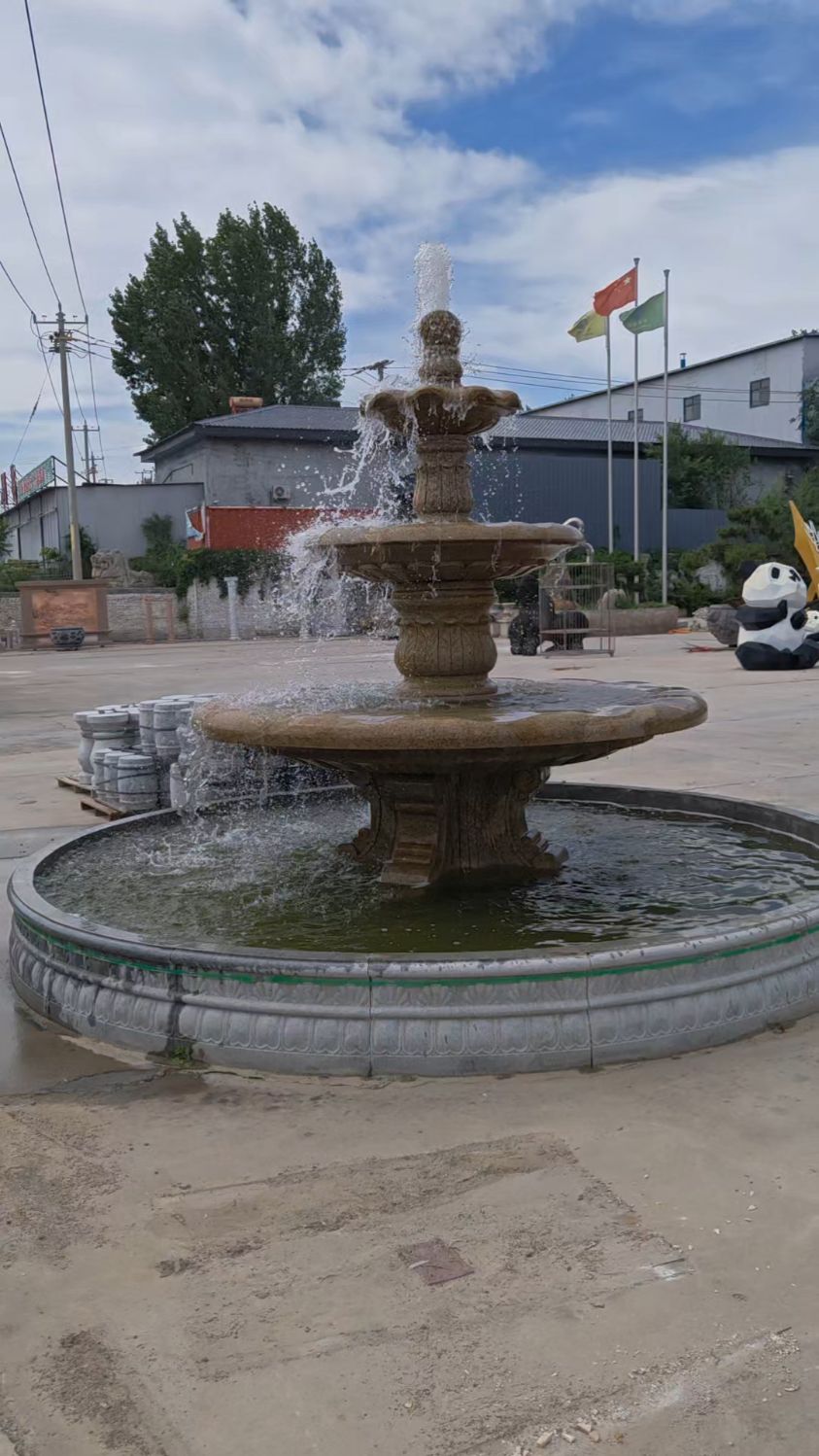 别墅小区水景石雕喷泉雕塑