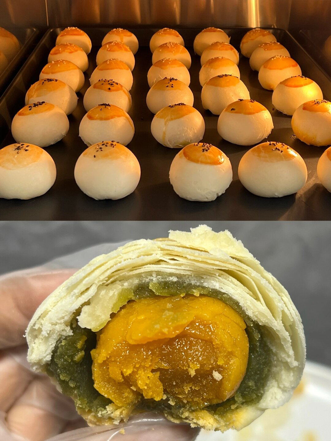 酥掉渣记住这几步秘 冻顶乌龙蛋黄酥 简单几步你也能做出酥掉渣的350g