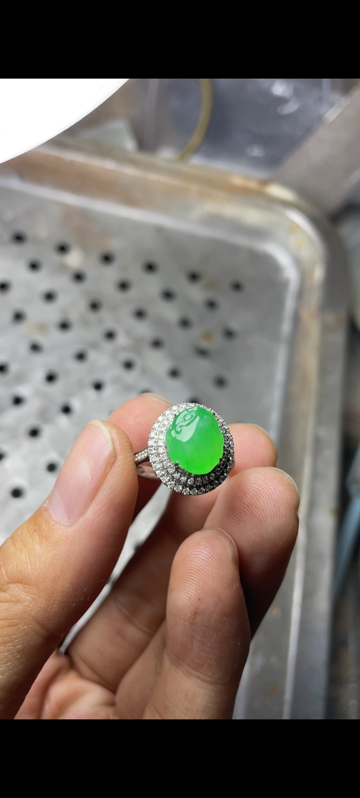 好美的翡翠金蟾戒指#动态连更挑战