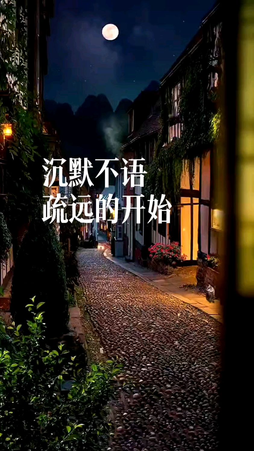 沉默不语是疏远的开始