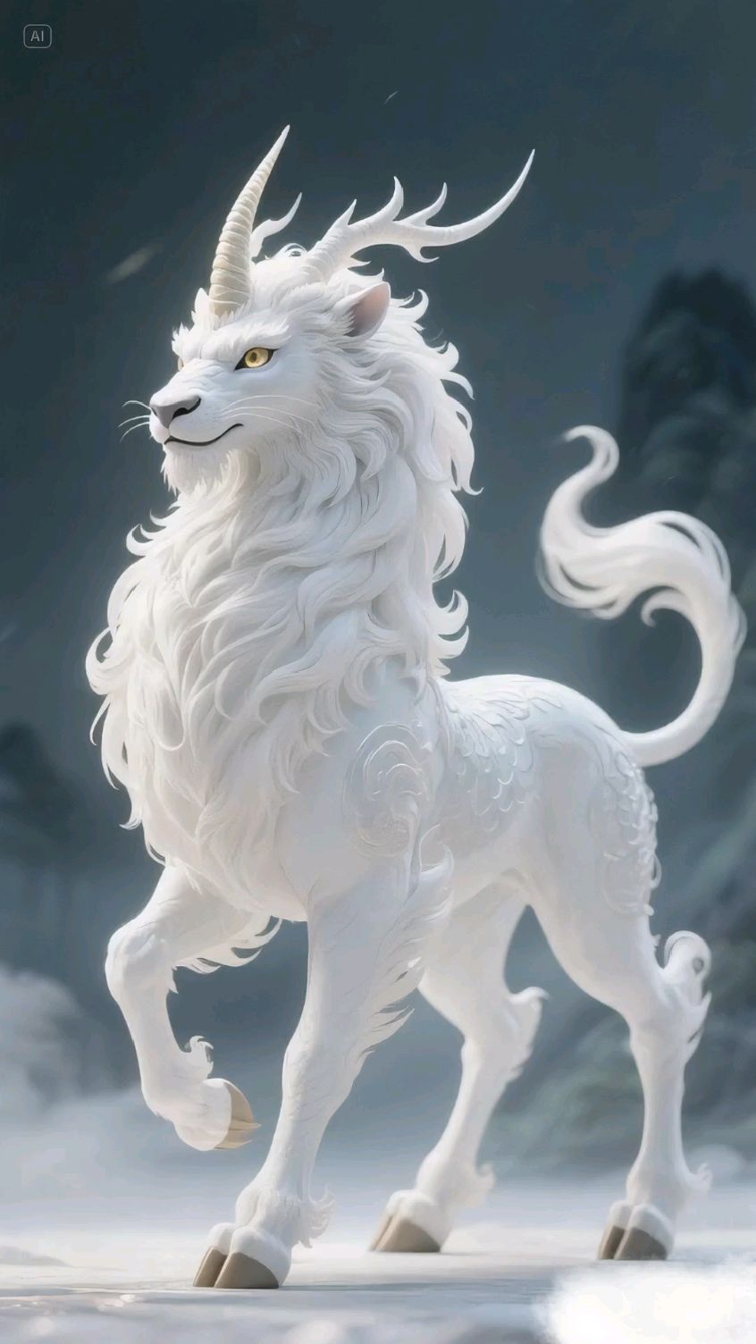 祥瑞神兽白泽,象征政治清明与国家昌盛