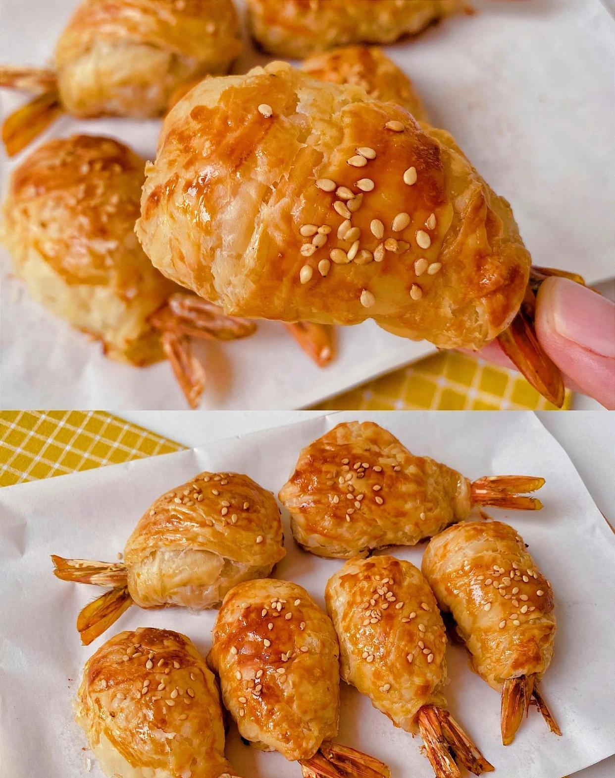 外酥里嫩 手抓饼的这个吃法太香了吧～芝士酥皮虾外酥里嫩还拉丝