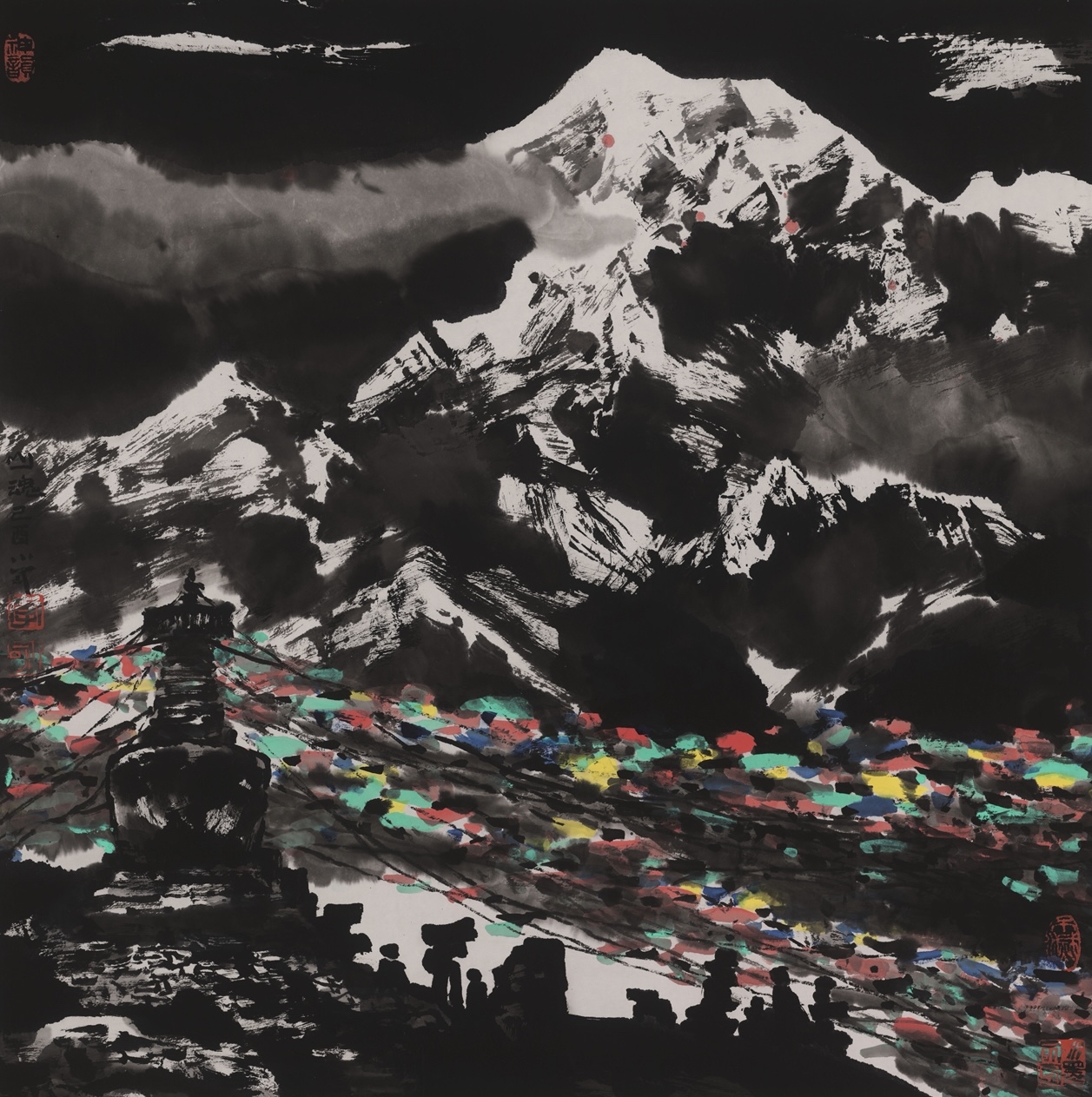 图一 《荷塘添思》