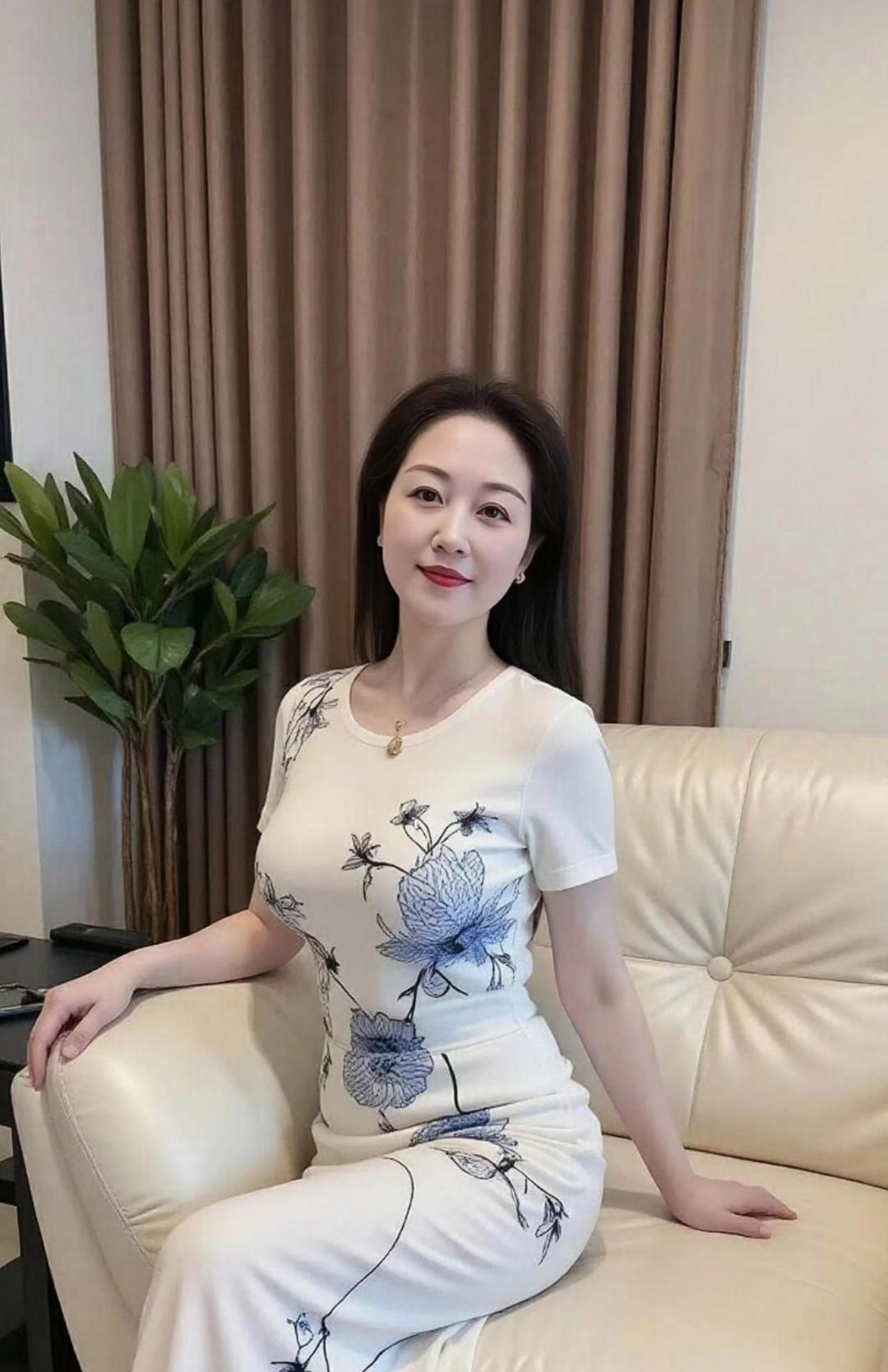 慵懒地坐在柔软的沙发上四周静谧安然