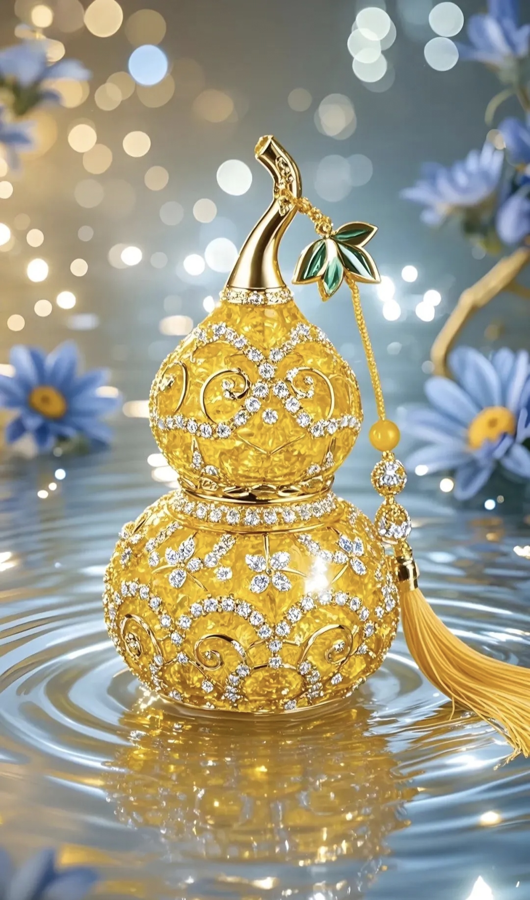 金葫芦送福,福禄双全,财源广进,好事成双,全家平安健康顺顺顺 金葫芦