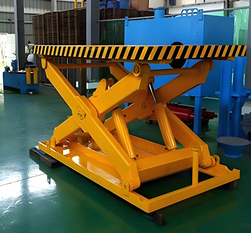 液压顶升机构 特点:利用液压缸和液压系统提供强大推力,适合重载和高