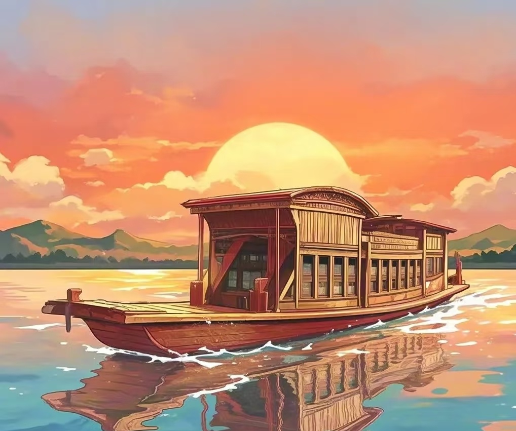 南湖星火船# 从南湖红船到青春征途 在历史的漫漫长河之中,嘉兴南