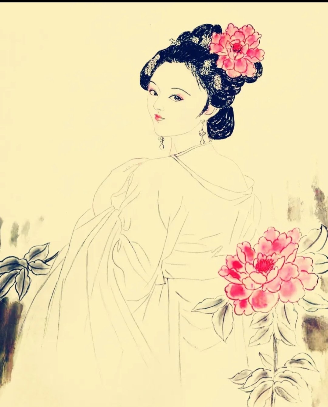 结果让儿子感觉到母亲放不构使 美女素描画古代母亲图片
