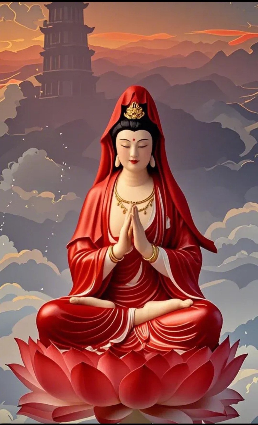 师傅教道,遇见红衣菩萨千万别假装没看见,一定要拜一拜,不可不拜!