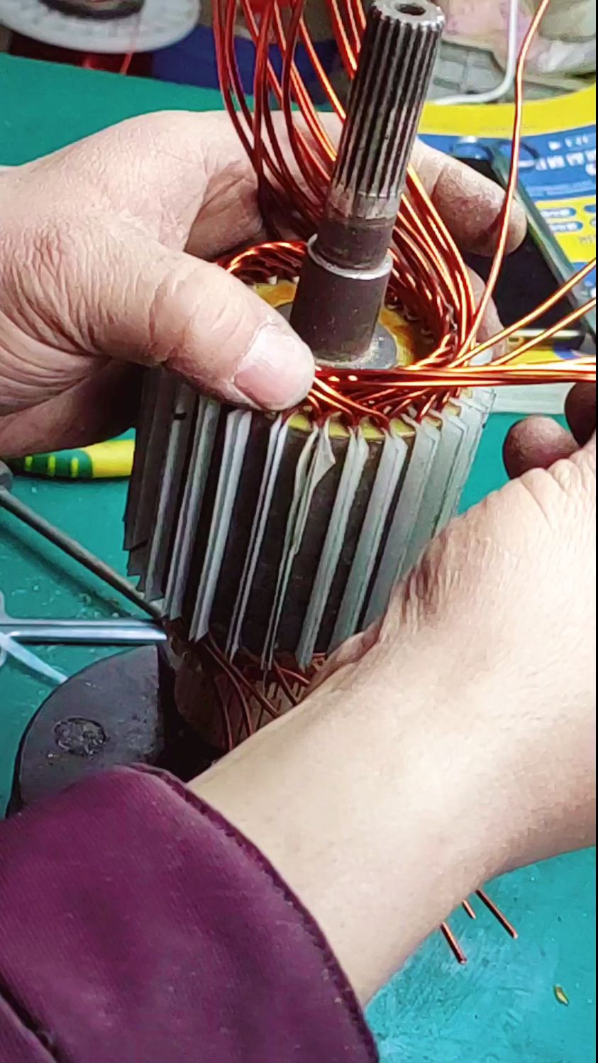 27槽小电枢绕线很简单 维修直流电机威航电机维修