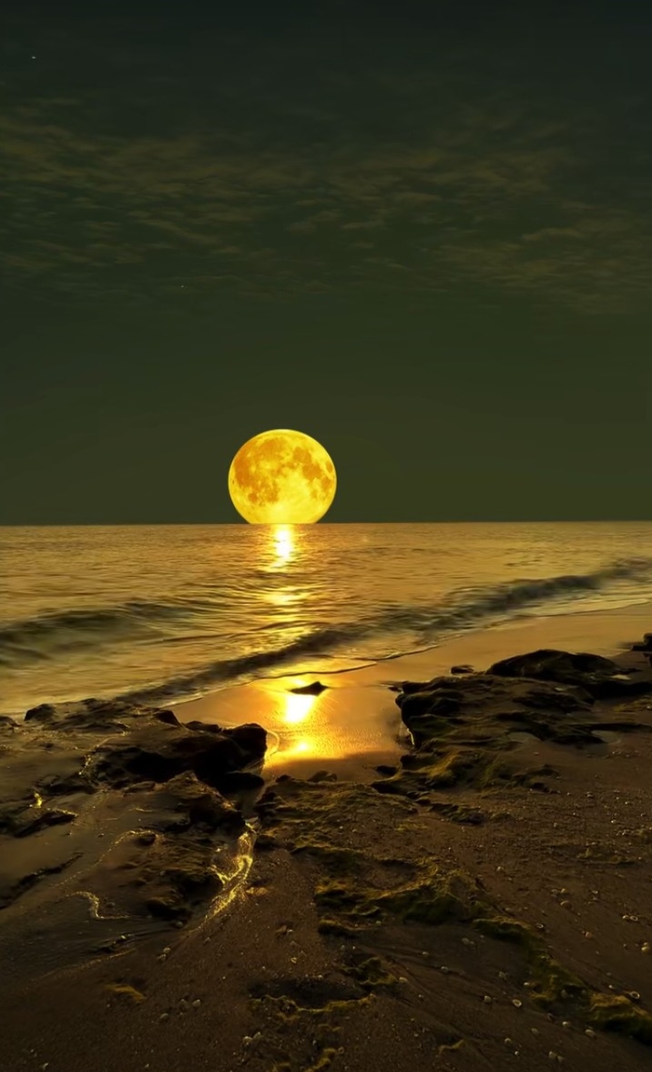 春节不停更挑战#海上升明月, 看到这个画面的时候,我忽然心生宁静,象