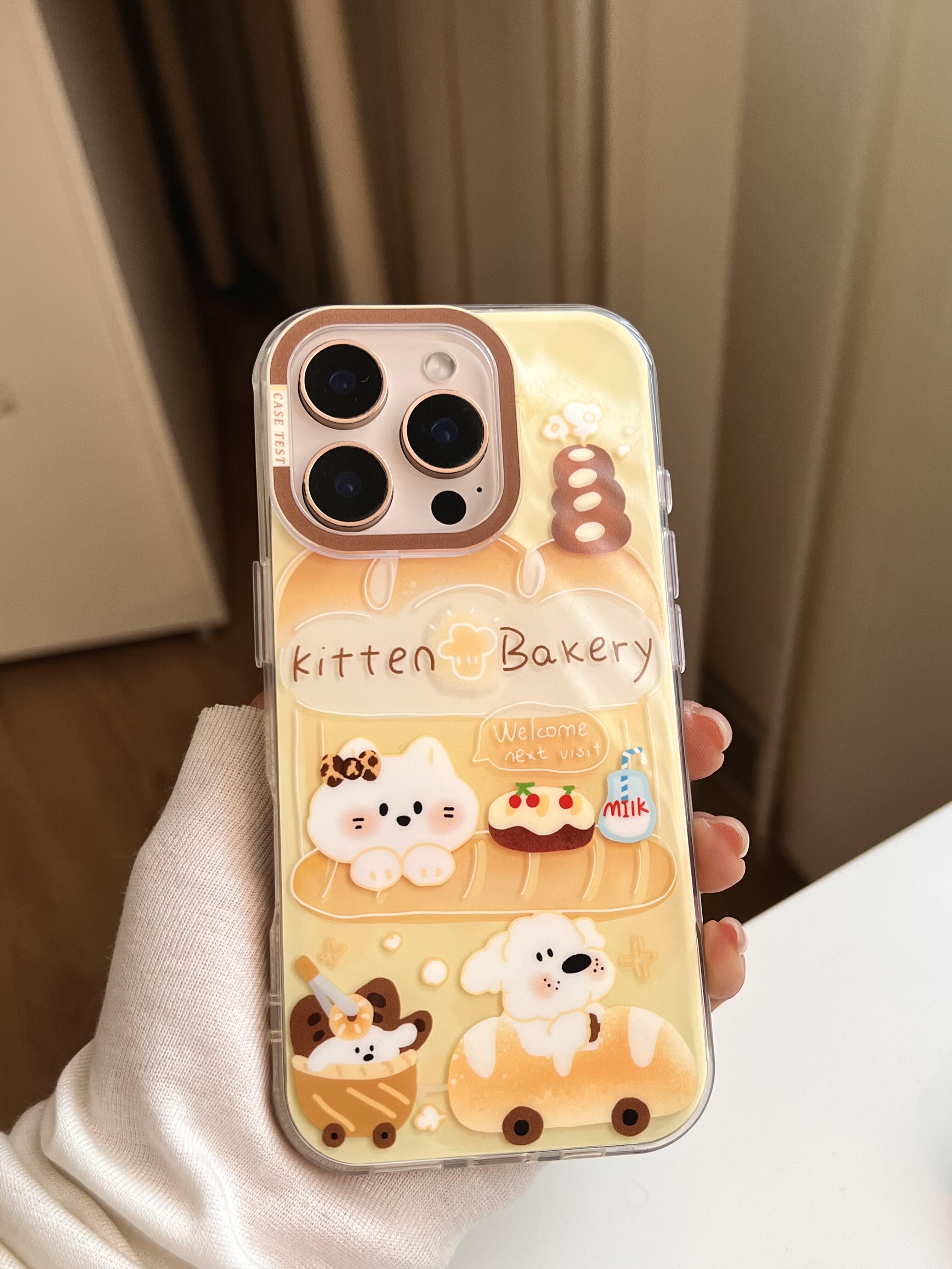 很喜欢的可爱涂鸦猫咪手机壳～好配沙漠金 可爱氛围感满满原创涂鸦