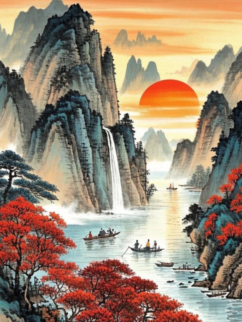 山水画-太阳升起的地方