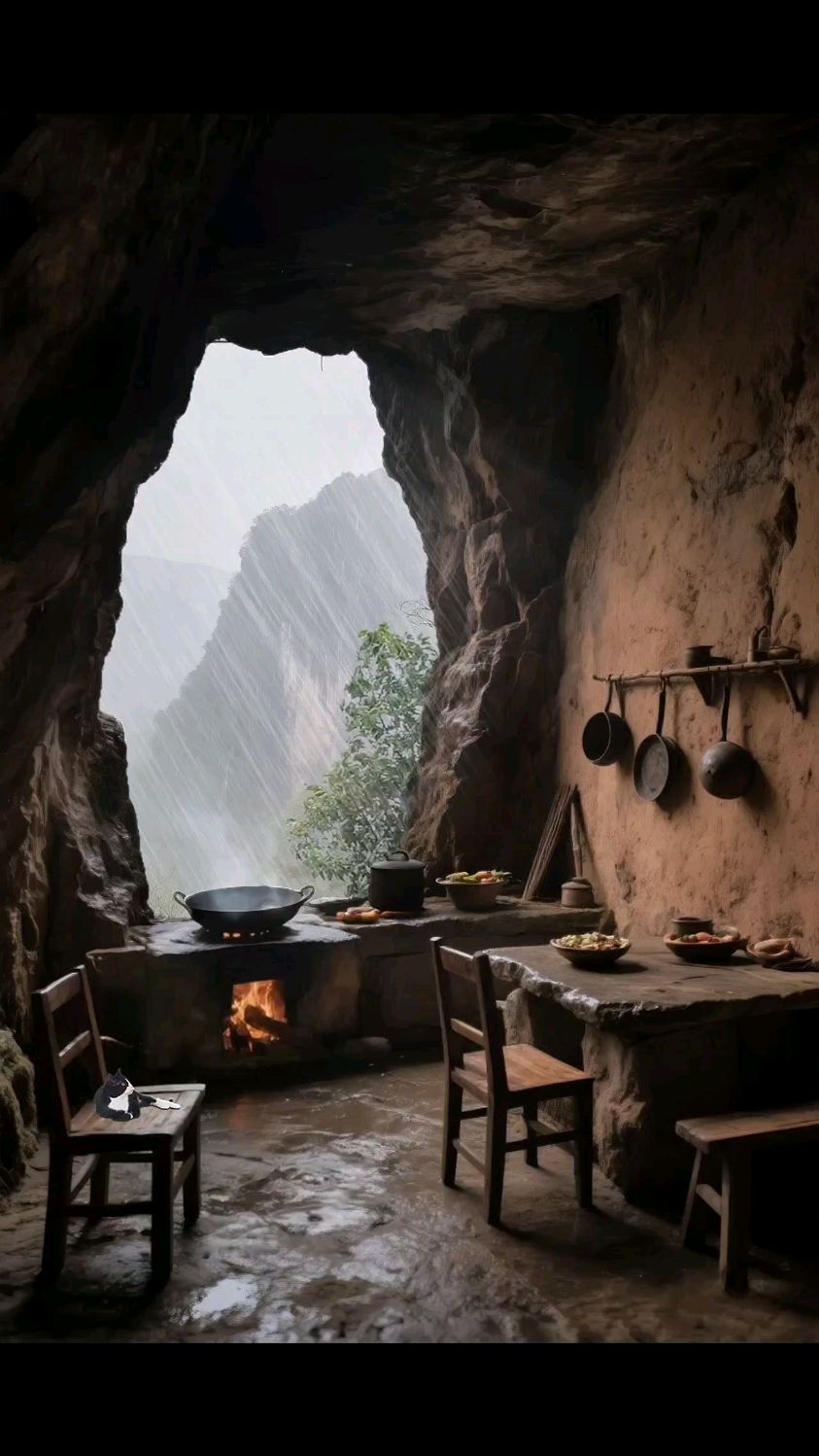 于山洞隐居,远离喧嚣