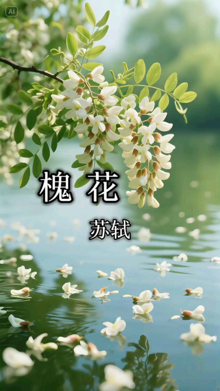 苏轼《槐花》槐林五月漾琼花