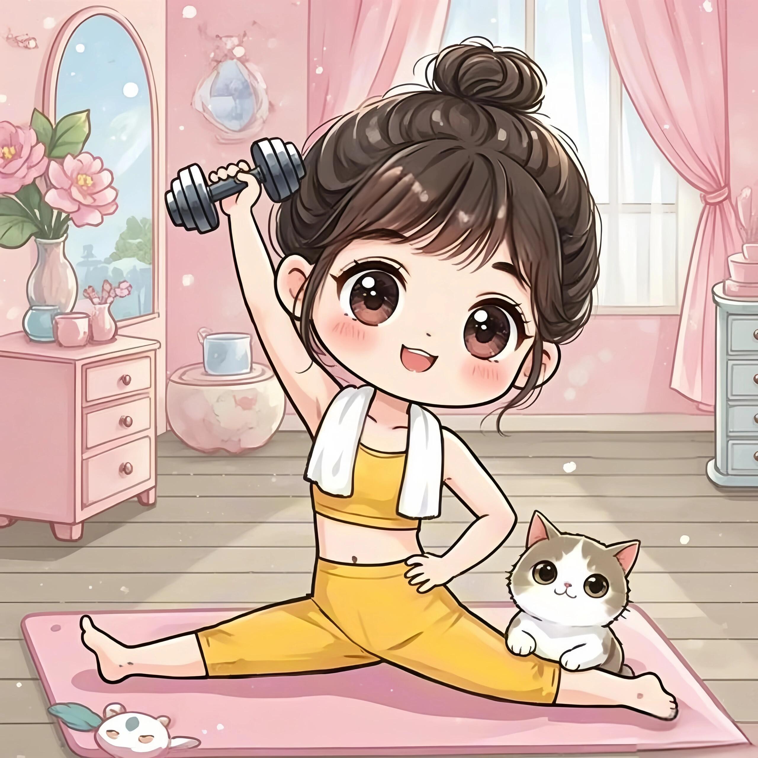 年也过完了,也该减肥了～可爱女生头像