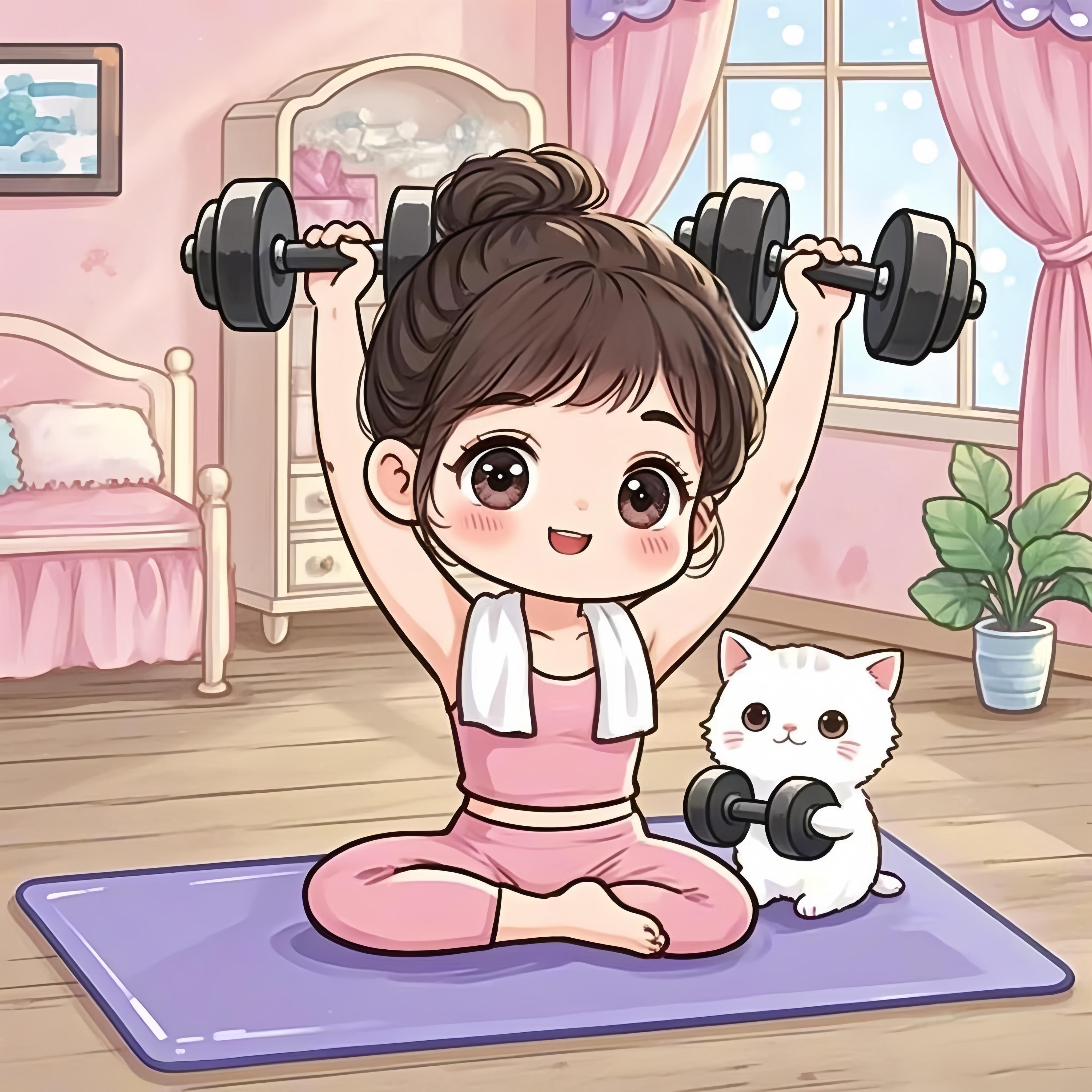 年也过完了,也该减肥了～可爱女生头像