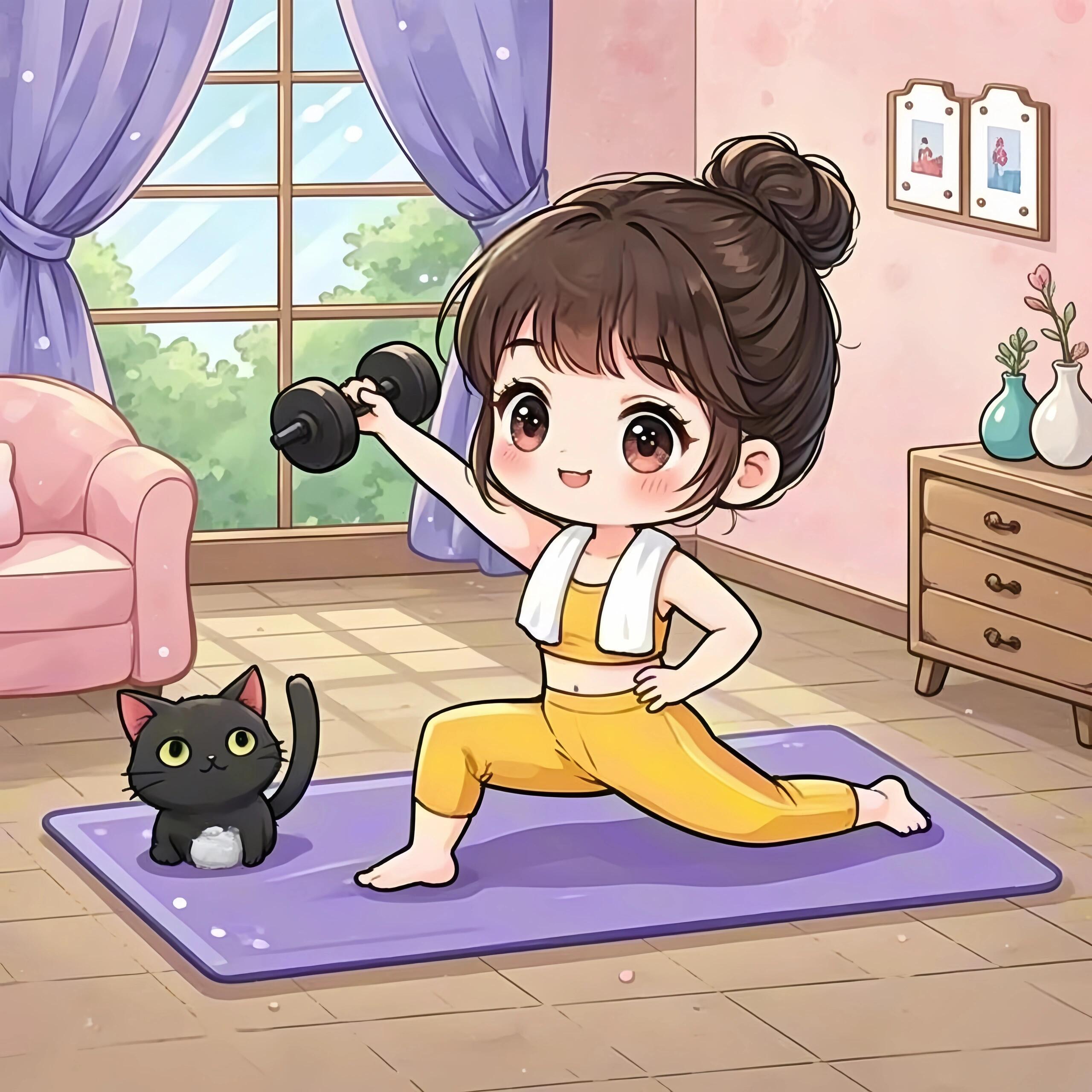 年也过完了,也该减肥了～可爱女生头像