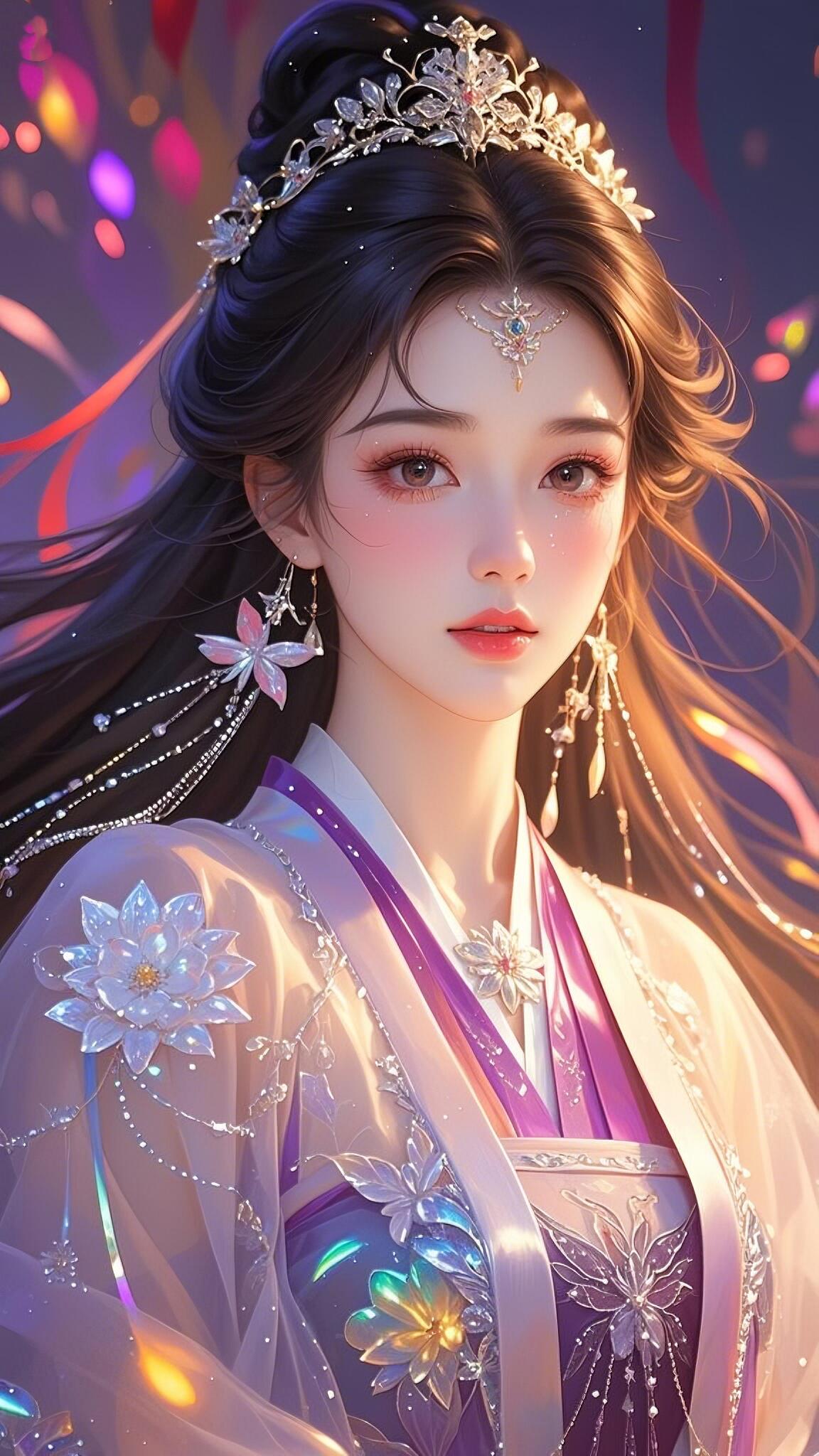 人比花美|花瓣雨里走出来的古风仙女