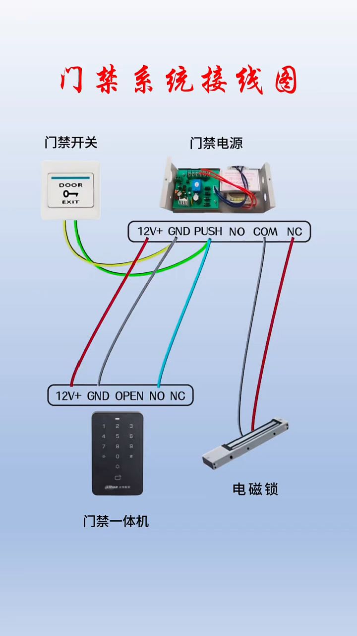 门禁系统接线图,一看就学会