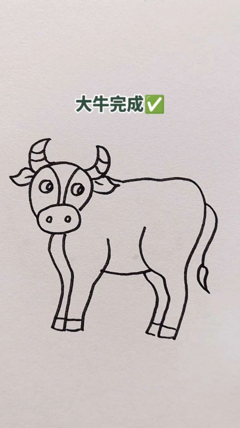 一起来画一只大牛吧