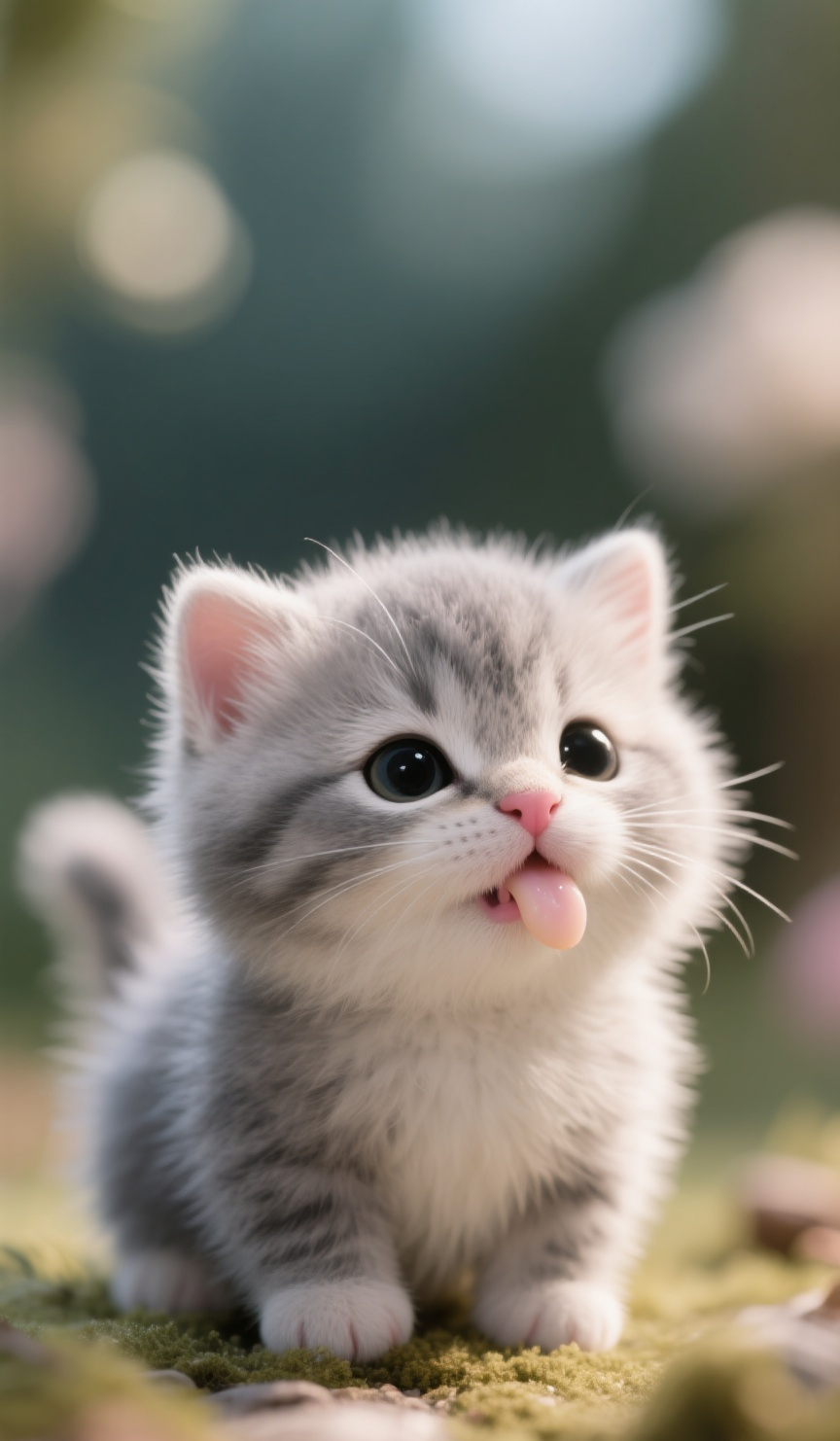 让可爱且呆萌的猫咪陪伴自己感受那份