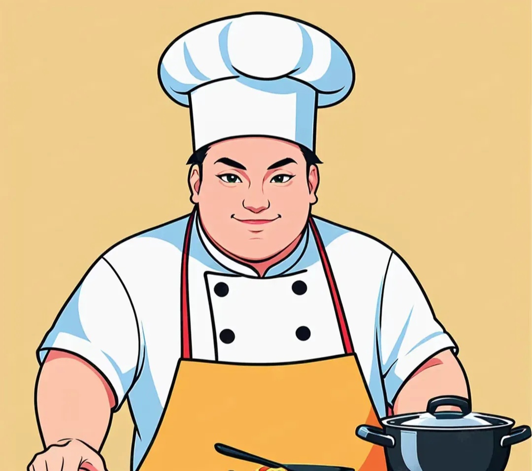 加葱姜料酒去腥,水开撇去概执蟪 卡通图片可爱男做饭图片卡通亲自下厨