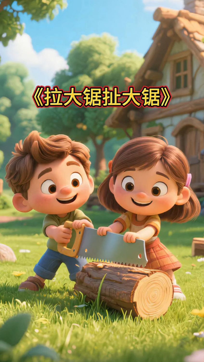 早教儿歌《拉大锯扯大锯》