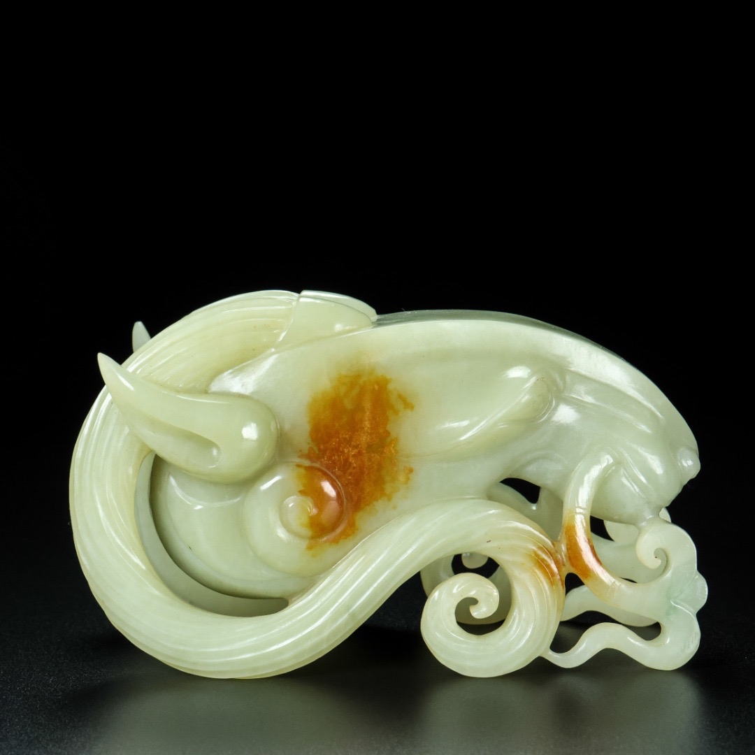 清代乾隆年间精品和田玉羊头摆件