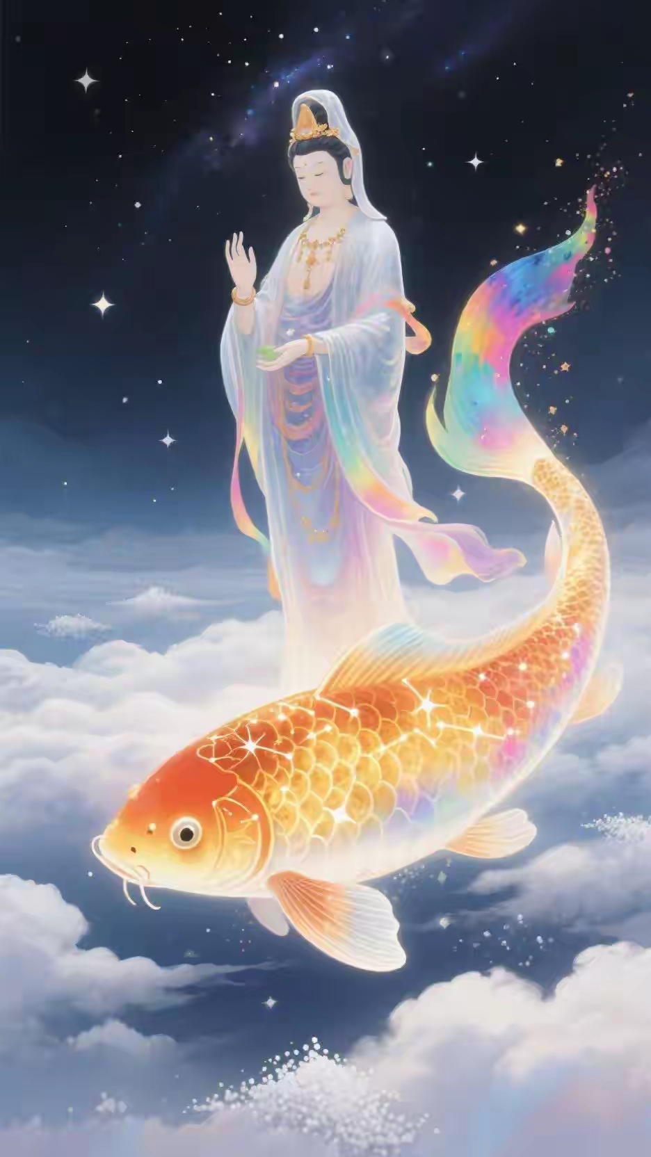 拜一下观音菩萨 锦鲤附体 后一顺百顺事事顺 心想事成 心诚则灵!