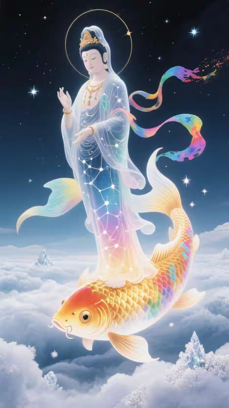 拜一下观音菩萨 锦鲤附体 后一顺百顺事事顺 心想事成 心诚则灵!