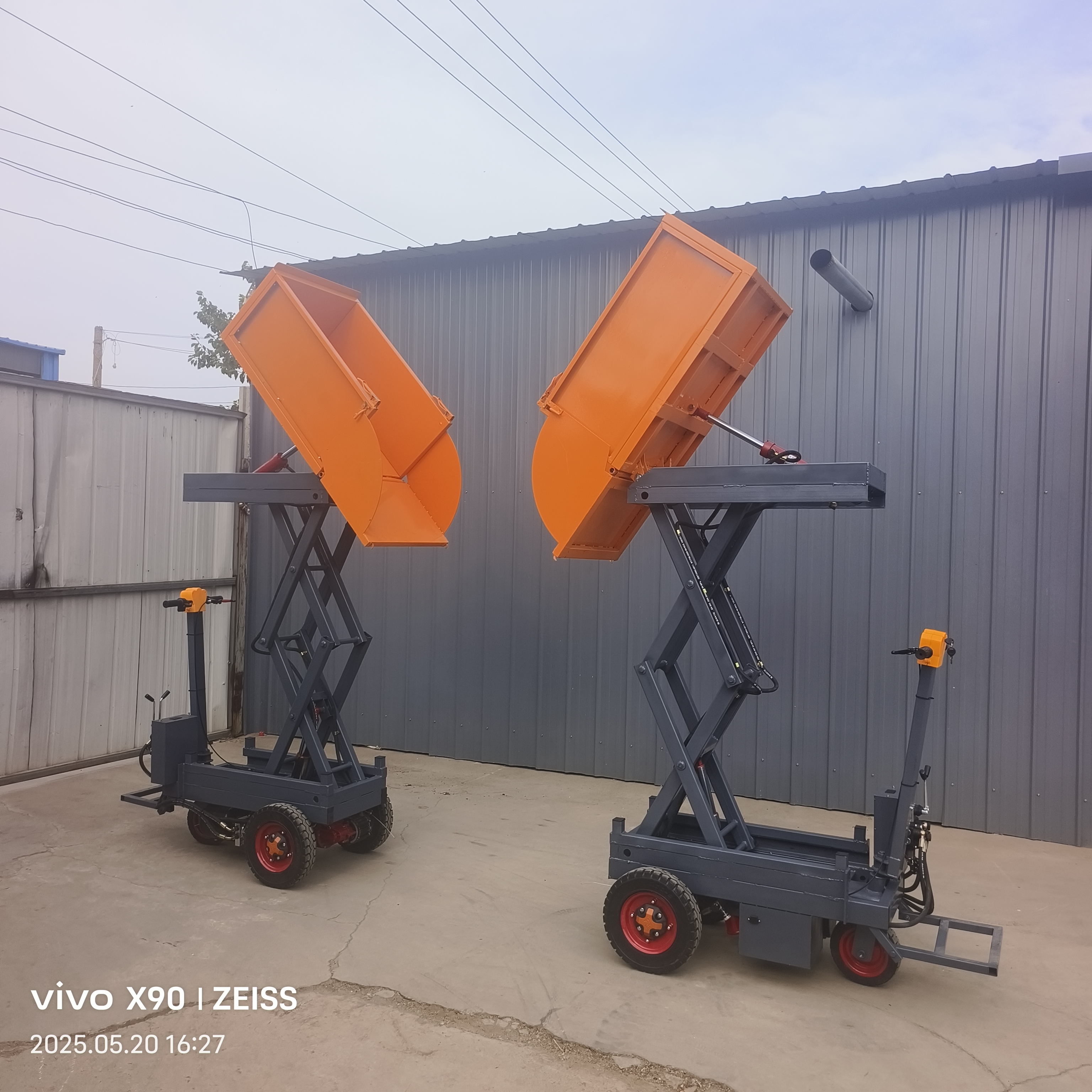 电动液压升降自卸车翻斗车 自卸翻斗车升降自卸车手推升降自卸车