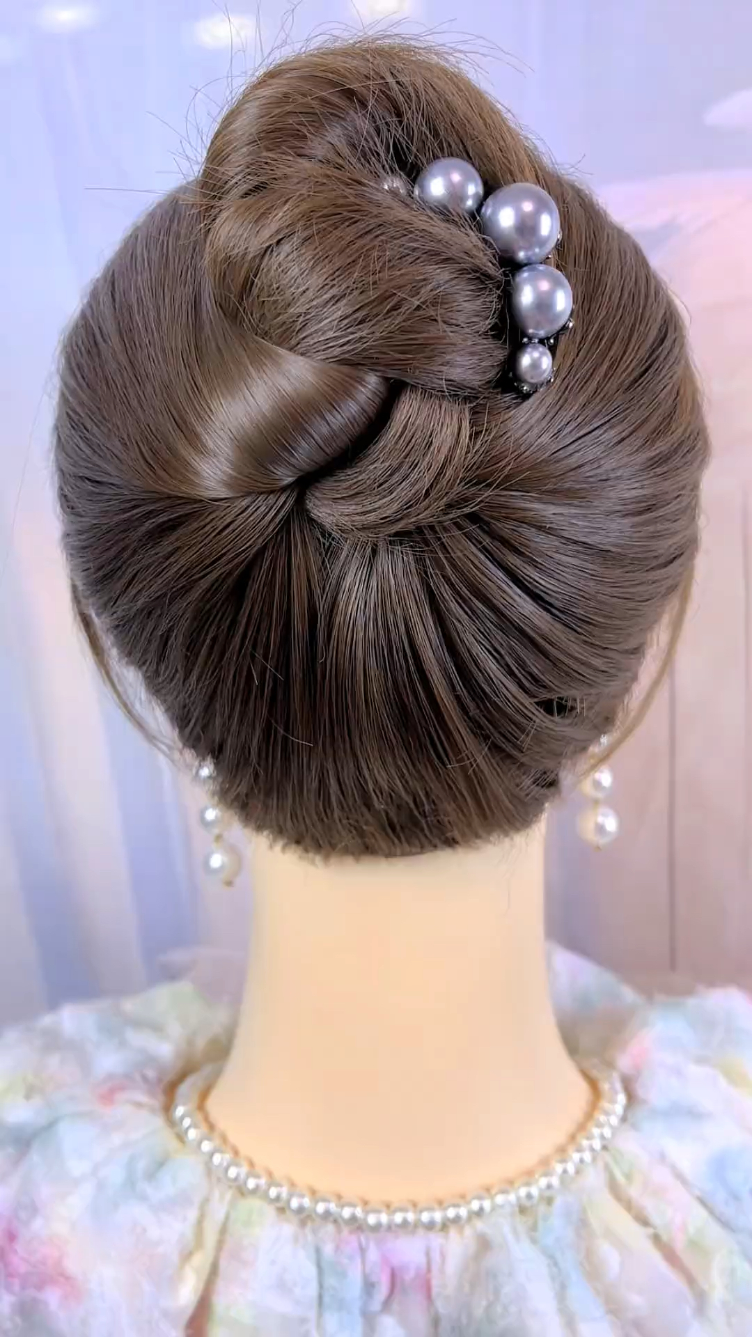 过年大人小孩都可以扎的芭蕾风丸子头