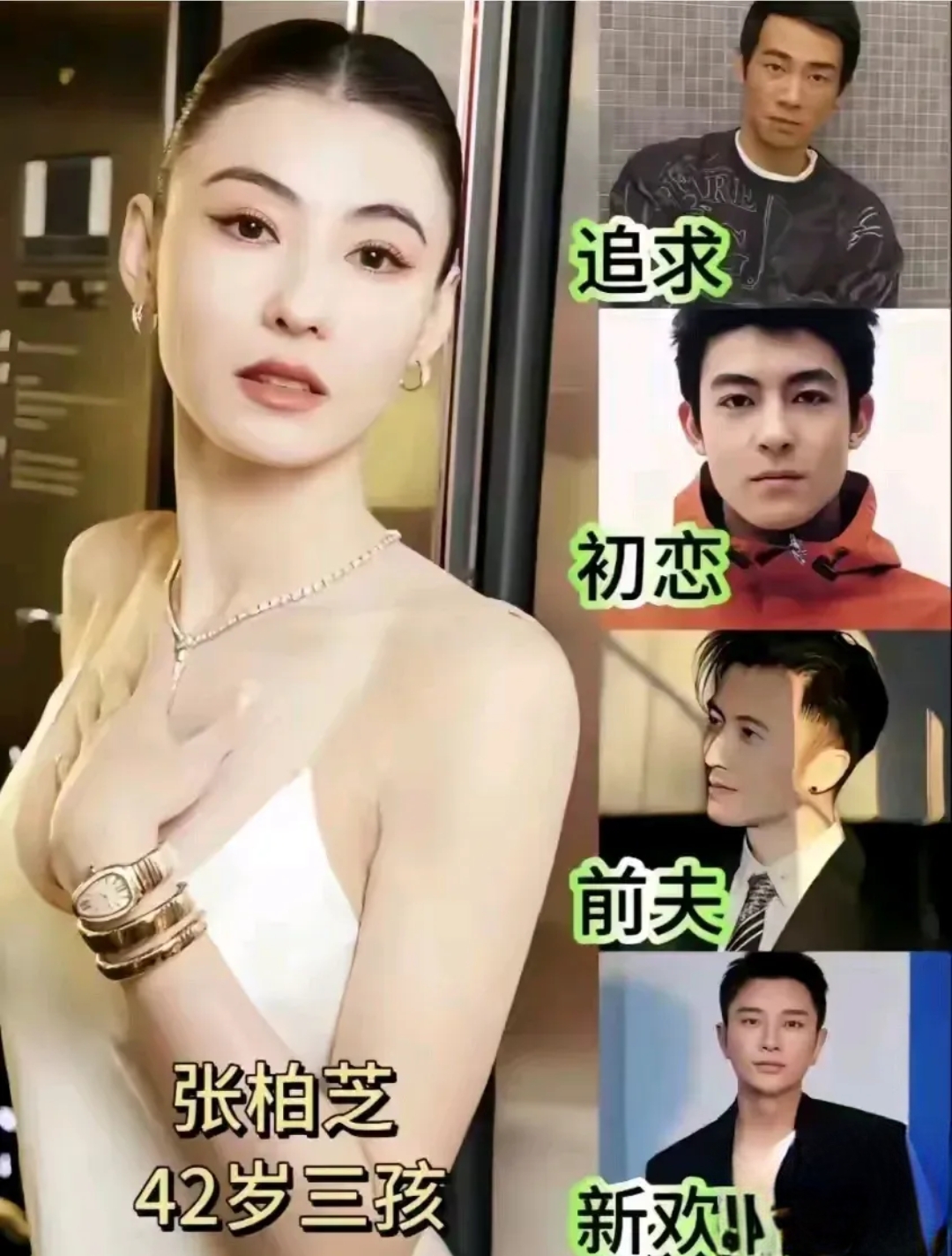 张柏芝人生中,这几个男人都很帅,我只认出了一个,你认出来几个?