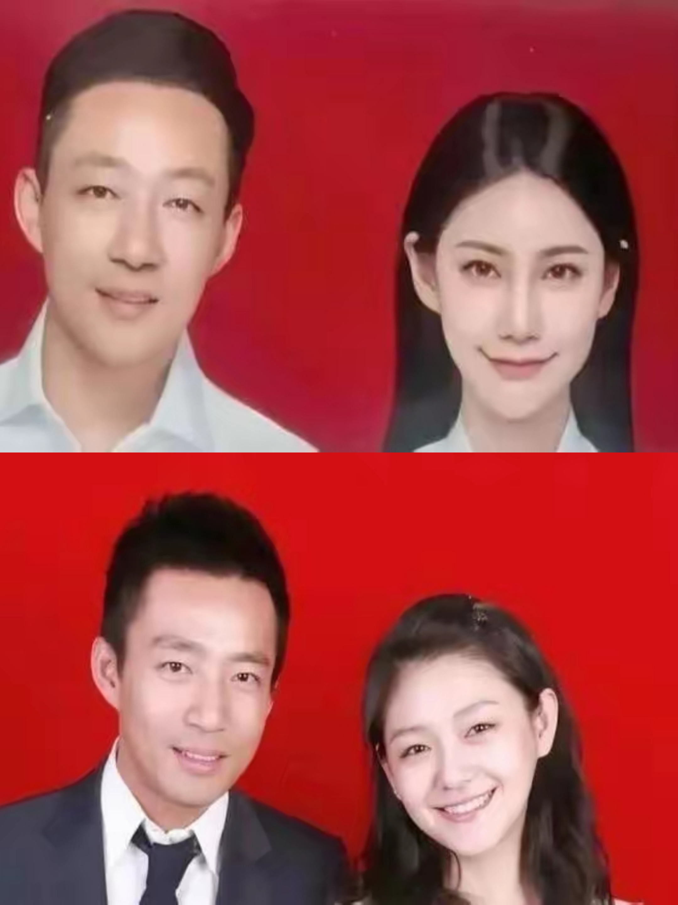 对比汪小菲两任妻子的结婚照差别明显