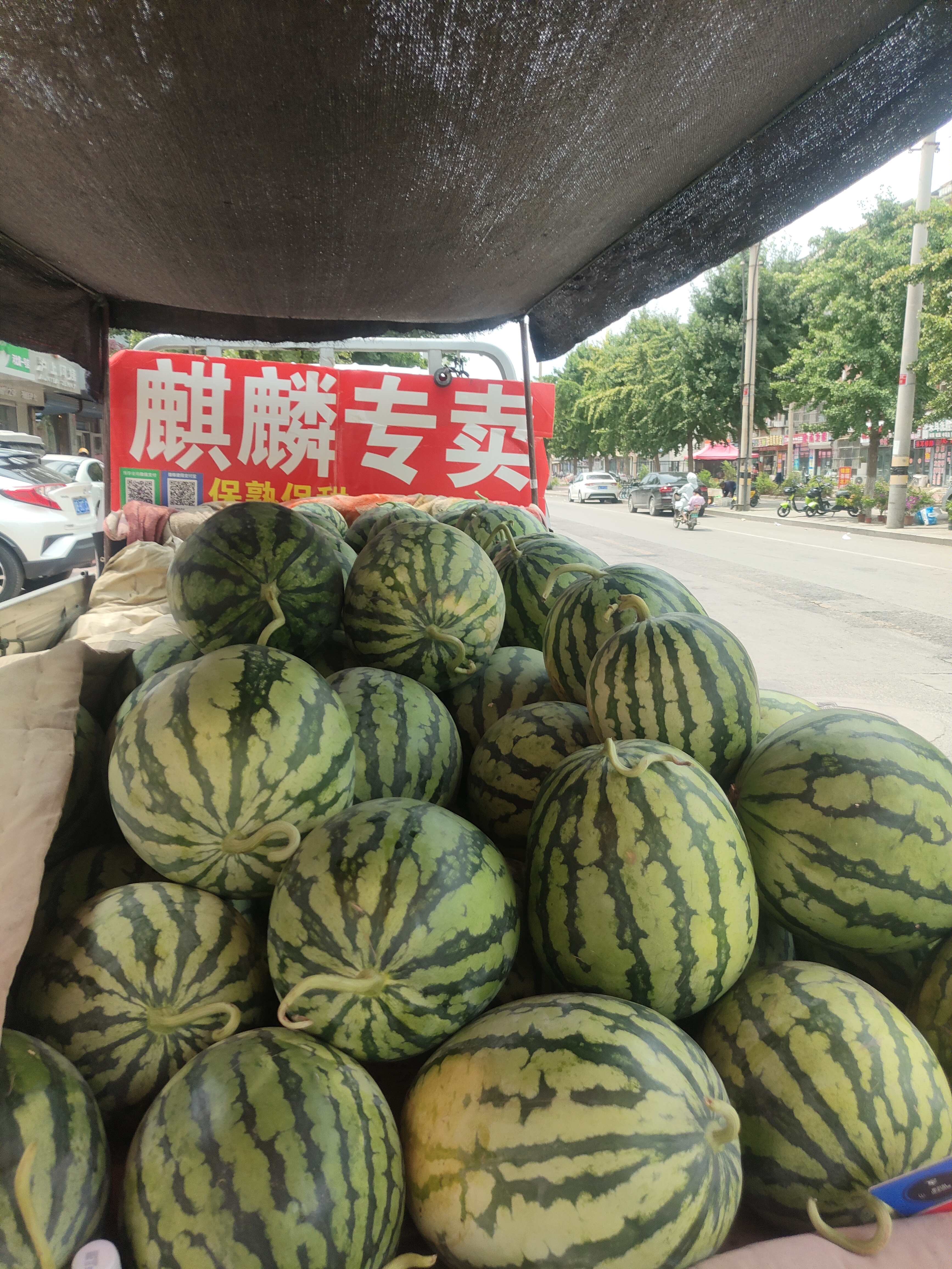 炎炎夏日,骄阳似火!找到了一家好吃的西瓜老板是个帅气的小伙子!