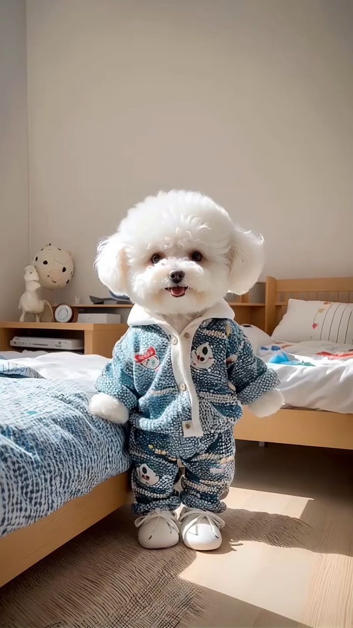 聪明可爱的比熊狗狗真可爱