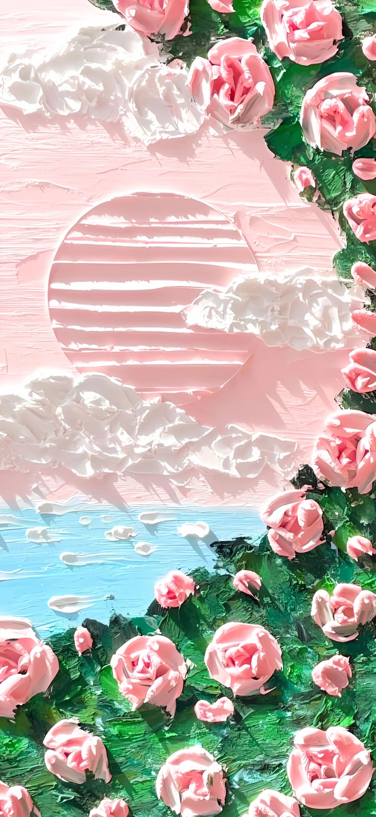 春日治愈油画棒手绘壁纸