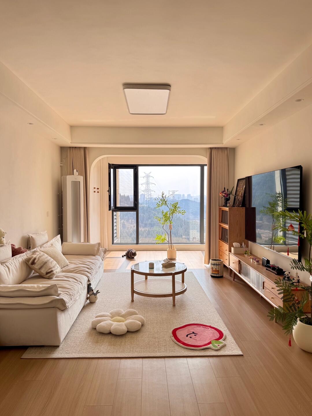 图乳胶漆颜色效果图木地板客厅效果图温馨的房子图片木地板效果图客厅