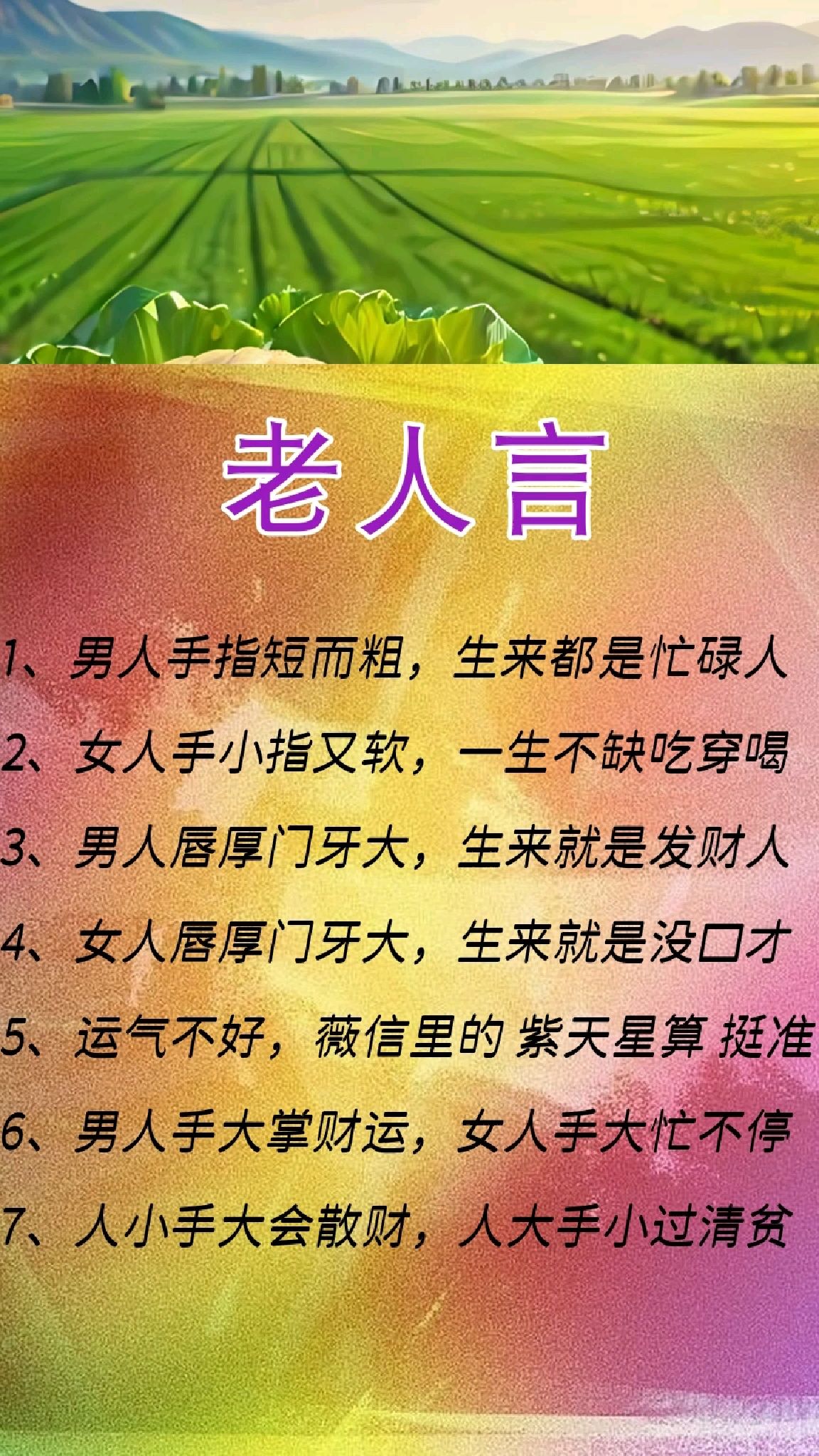 老人言老人言老人言