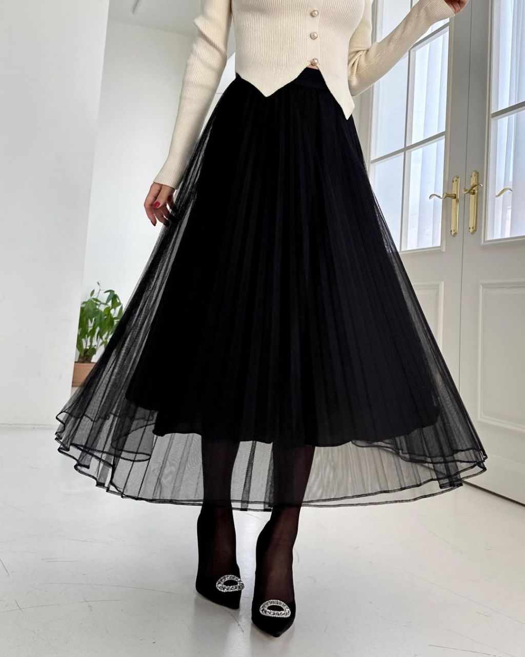 韩国女神小姐姐金贞延飘纱裙穿搭