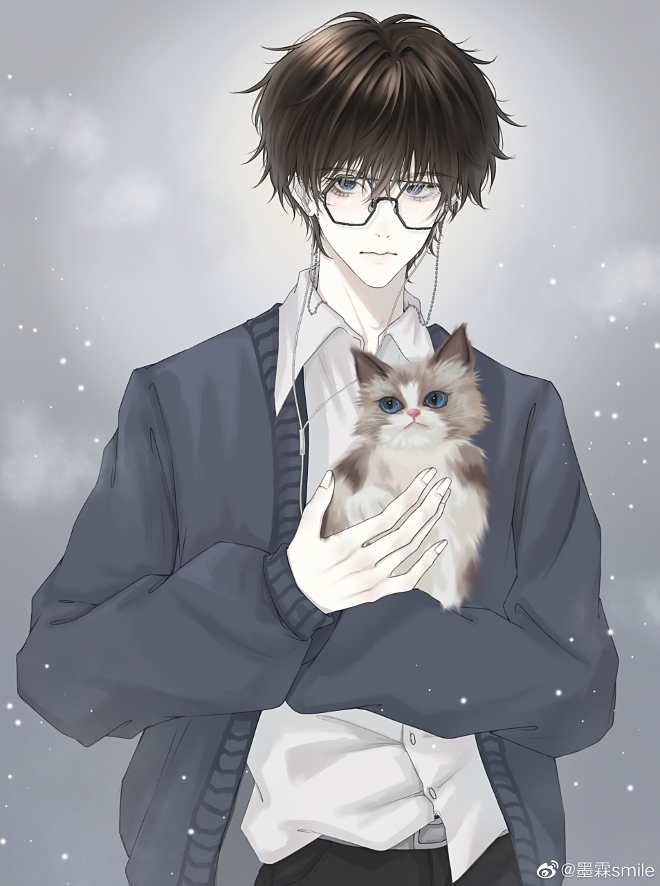 188男团# #李玉#  "学长的猫可以抱一下吗"  "抱歉,我的猫比较认生"