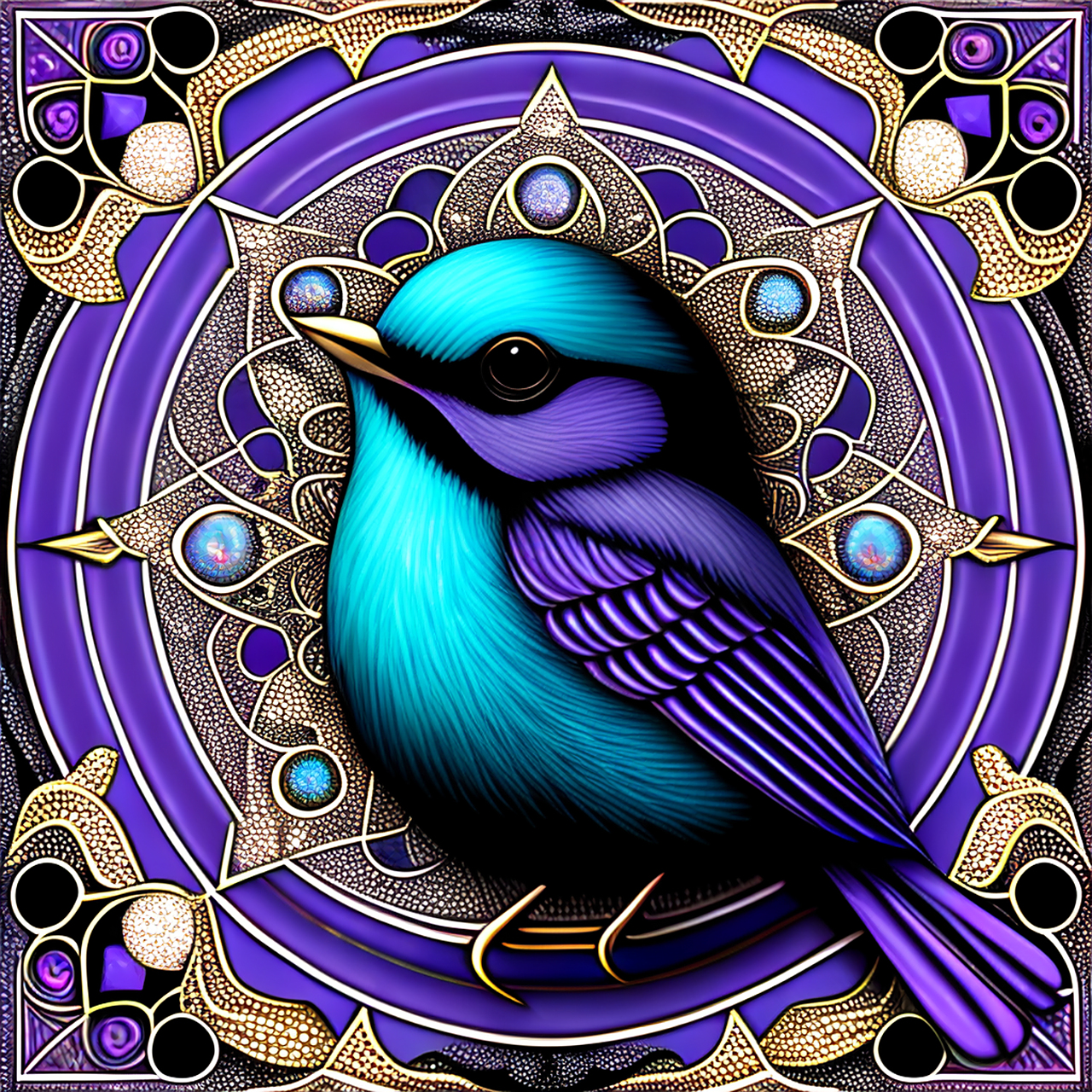 ai绘画作品欣赏-美丽的小鸟#ai共创计划# #涂鸦一格ai绘画# #ai绘画