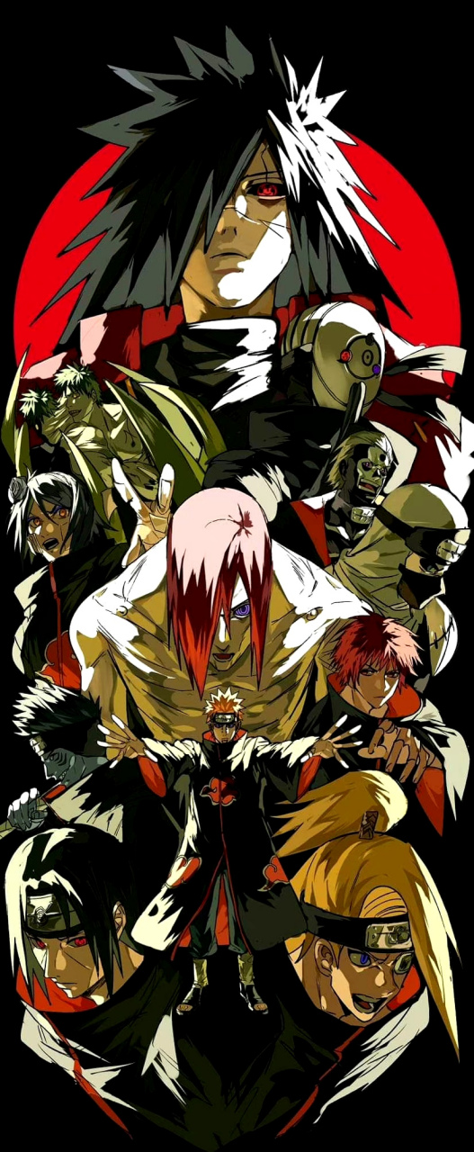 帅气的晓组织[大笑] #动漫# #火影忍者