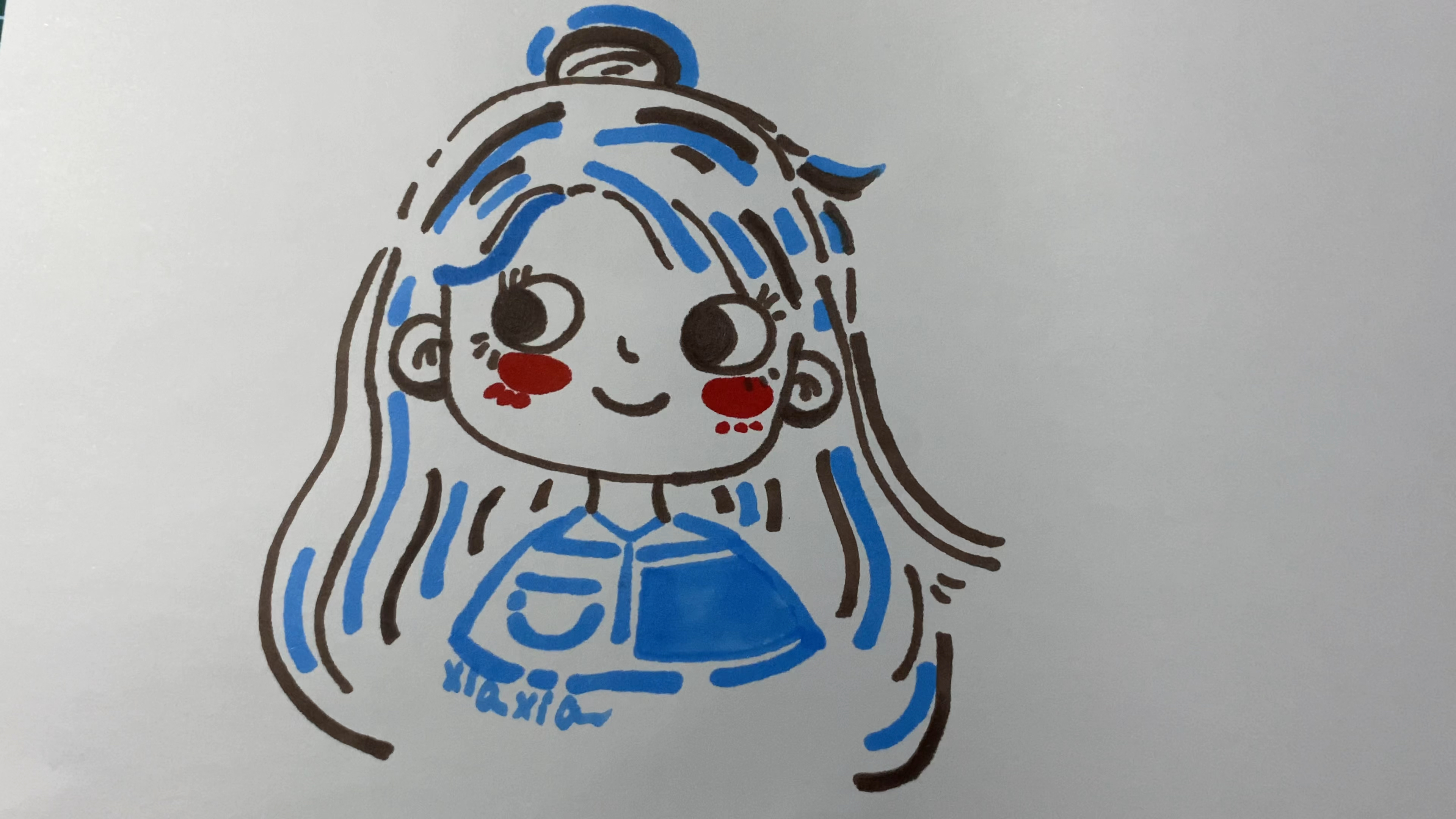 简笔画可爱的小女孩