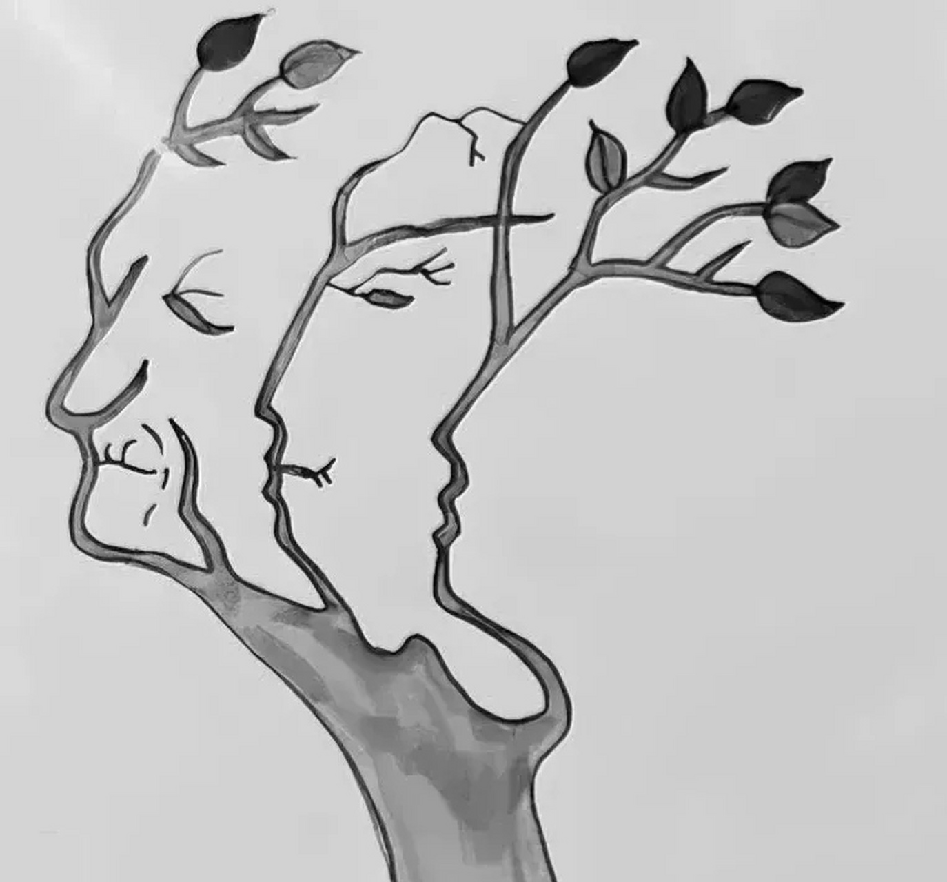 图中的大树隐藏有几张人脸? 你能全部找得出来吗?