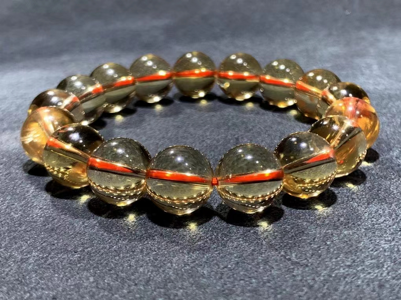 天然巴西黄水晶手串 招财必备!晶莹剔透!#黄水晶手串