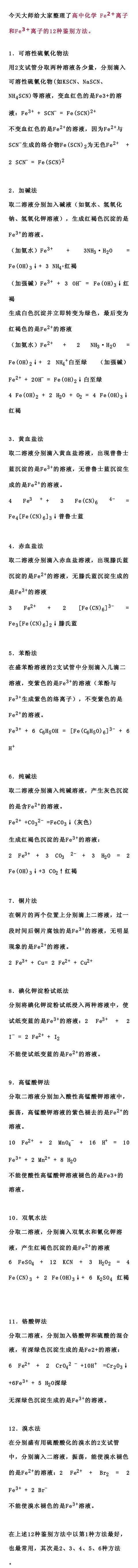 高中化學重點: