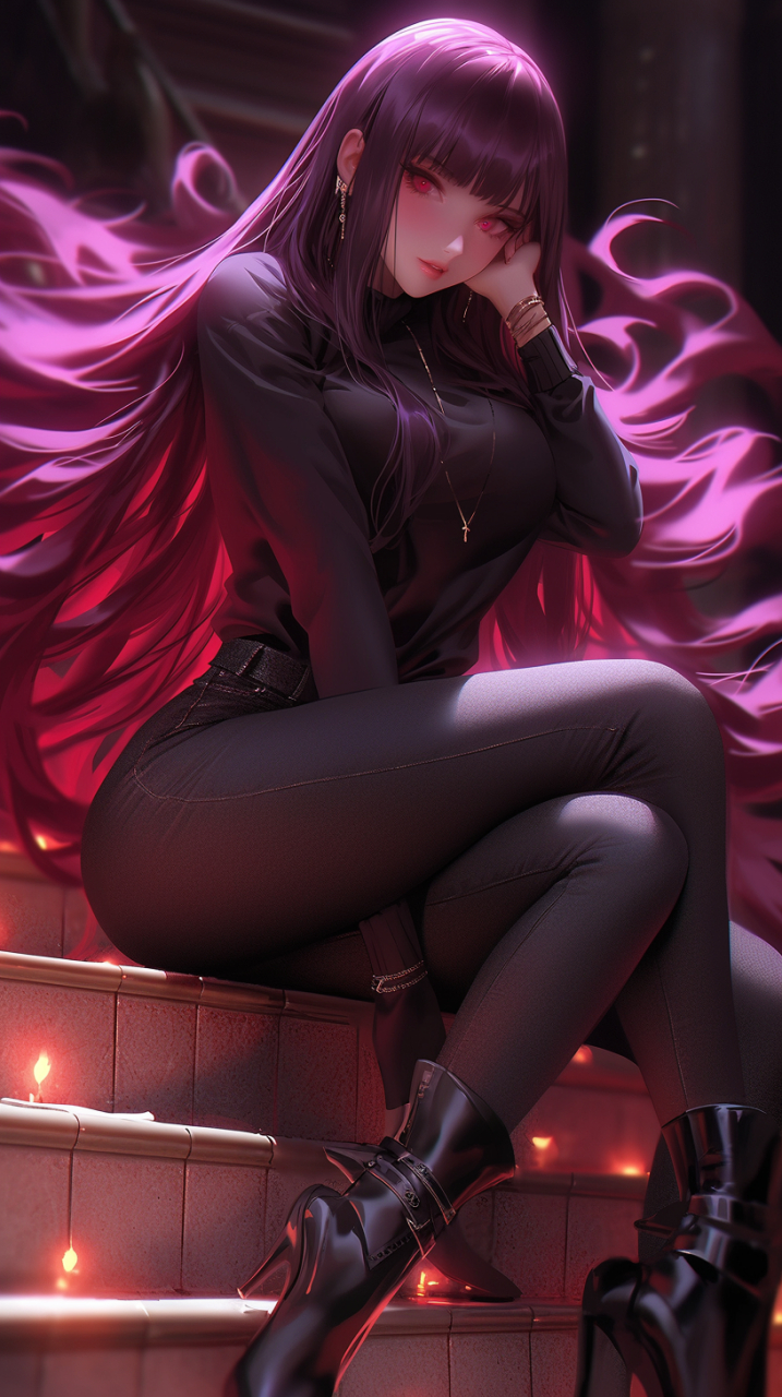 ai绘画# #二次元美少女# #fate# 斯卡哈